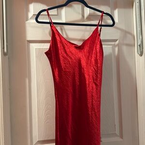 Red Bella barnette metallic maxi dress